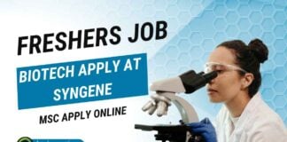 Freshers Biotech Jobs at Syngene