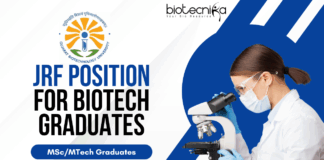 JRF Position at GBU for Biotech Graduates