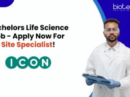 Bachelors Life Science Job - Apply Now For Site Specialist!