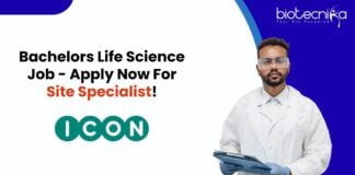 Bachelors Life Science Job - Apply Now For Site Specialist!