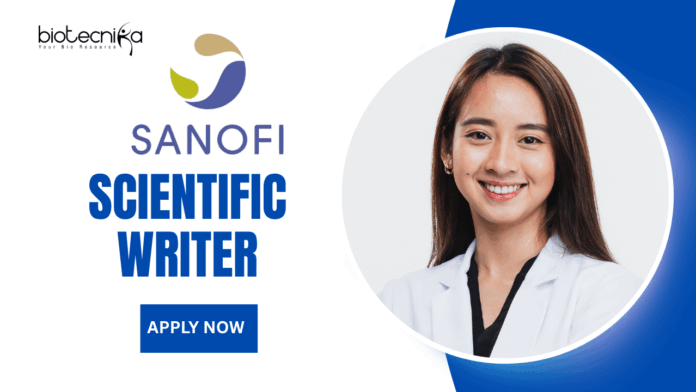 Scientific Writer job at Sanofi