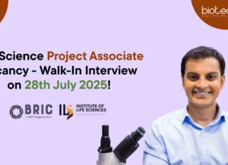 Life Science Project Associate Vacancy - Walk-In Interview on 28th July 2025!