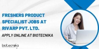 Fresher Life Science Job at Rivarp Pvt. Ltd., Product Specialist