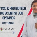 C-CAMP MSc & PhD Biotech, Mol Bio Scientist Job Openings – Apply Online MSc Biotechnology Job Vacancy