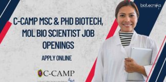 MSc Biotechnology Job Vacancy
