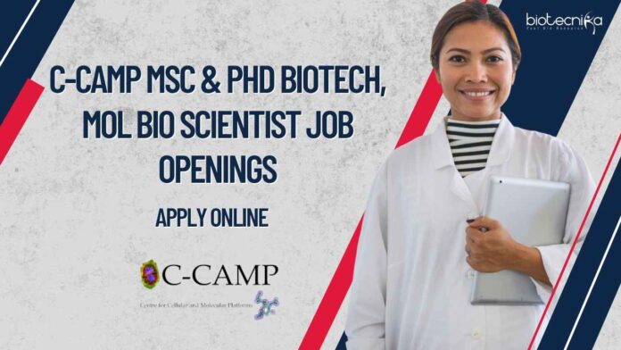 MSc Biotechnology Job Vacancy
