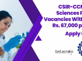 CCMB Project Recruitment 2025