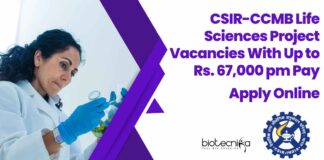 CCMB Project Recruitment 2025