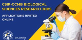 MSc Biological Science Job Openings at CSIR-CCMB