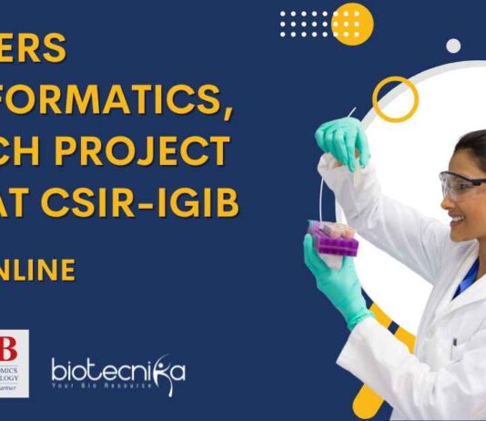 Freshers MSc Bioinformatics Job