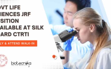 Govt Life Sciences JRF Position Available