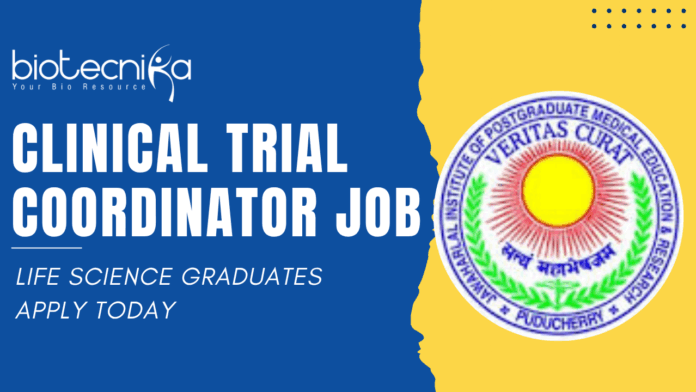 Clinical Trial Coordinator Job at JIPMER – Apply Now