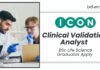 Clinical Validation Analyst Job at ICON | BSc Life Science Graduates Apply 