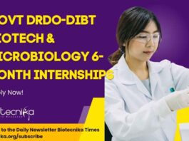 Biotech & Microbiology Internships at DRDO-DIBT