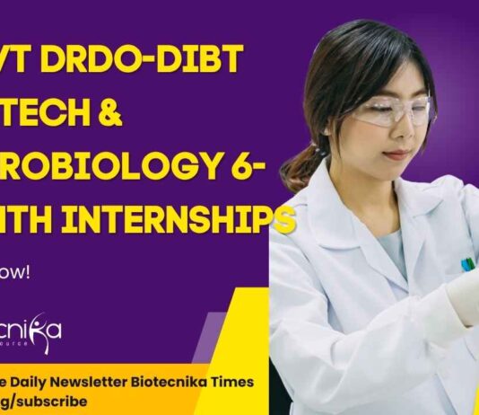 Biotech & Microbiology Internships at DRDO-DIBT