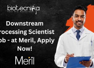 Downstream Processing Scientist Job - at Meril