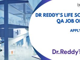 Dr Reddy's Life Sciences QA Job