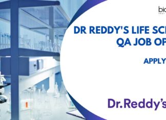 Dr Reddy's Life Sciences QA Job