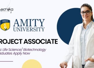 Research Project Associate Job Role at Amity l MSc Life Science Graduates Apply