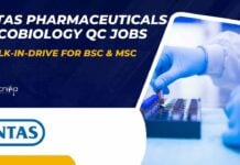 Intas Pharmaceuticals Microbiology QC Jobs