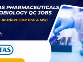Intas Pharmaceuticals Microbiology QC Jobs