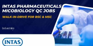 Intas Pharmaceuticals Microbiology QC Jobs