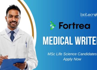 Medical Writing Jobs at Fortrea l MSc Life Science Candidates Apply Now