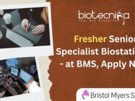 Fresher Senior Specialist Biostatistics