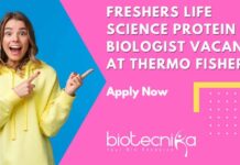 Freshers Life Science Protein Biologist