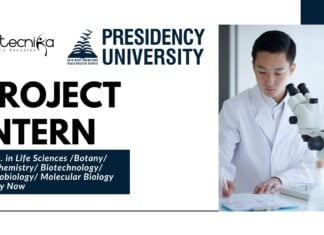 Fresher's Life Science Intern Job – Apply Now at Presidency University Kolkata