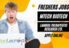 Freshers MTech Biotech Jobs at Lambda