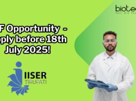 JRF Opportunity - Apply before 18th July 2025!