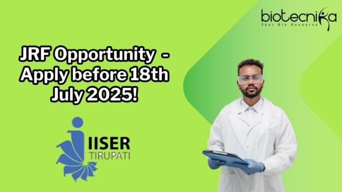 JRF Opportunity - Apply before 18th July 2025!