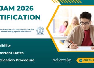 IIT JAM 2026 Exam Application Form