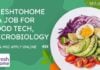 FreshToHome QA Job For Food Tech, Microbiology