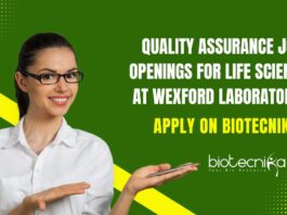MSc Life Science Vacancies in QA