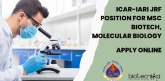 MSc Molecular Biology Jobs in IARI