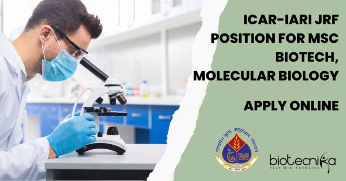MSc Molecular Biology Jobs in IARI