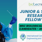 ICGEB Junior Senior Research Fellow Job MSc Biological SciencesChemistry Apply by 10 July 2025