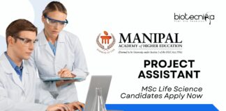 ICMR Project Assistant Role at Manipal University | MSc Life Science Candidates Apply Now  