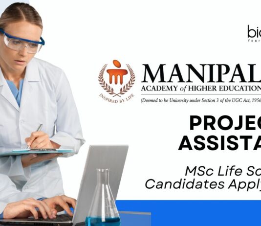 ICMR Project Assistant Role at Manipal University | MSc Life Science Candidates Apply Now  