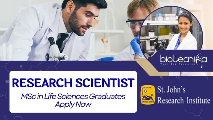ICMR SJRI Research Scientist Job – MSc in Life Sciences Graduates Apply Now