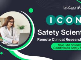 Remote Clinical Research Role | Safety Scientist Job at ICON, BSc Life Science Candidates Apply Now
