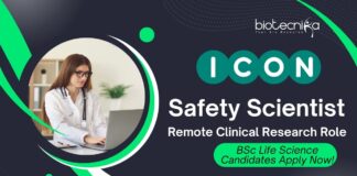 Remote Clinical Research Role | Safety Scientist Job at ICON, BSc Life Science Candidates Apply Now