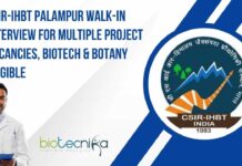 MSc Botany Job Openings