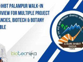 MSc Botany Job Openings