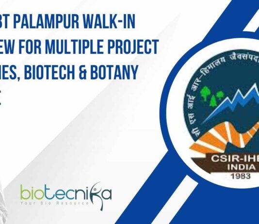 MSc Botany Job Openings