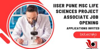 MSc Biotechnology Project Job Openings