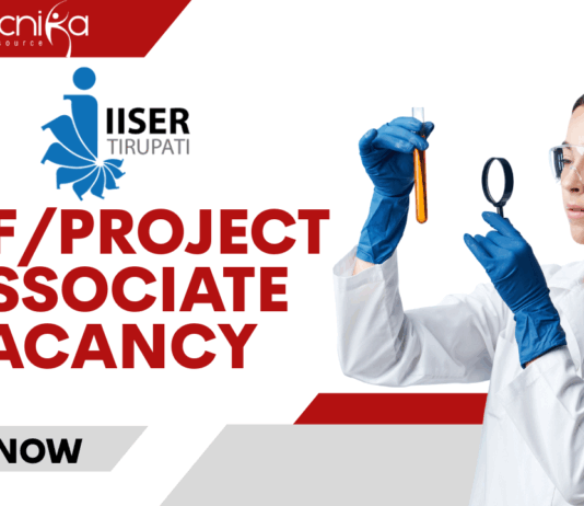 JRF Project Vacancy at IISER Thirupati