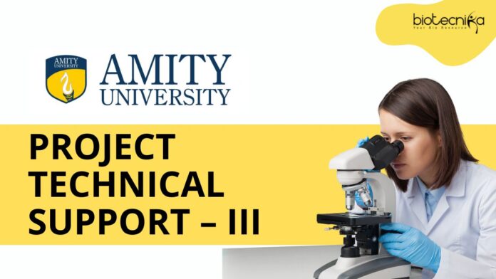 Immunology Research Jobs at Amity University | MSc Biotechnology Candidates Apply Now